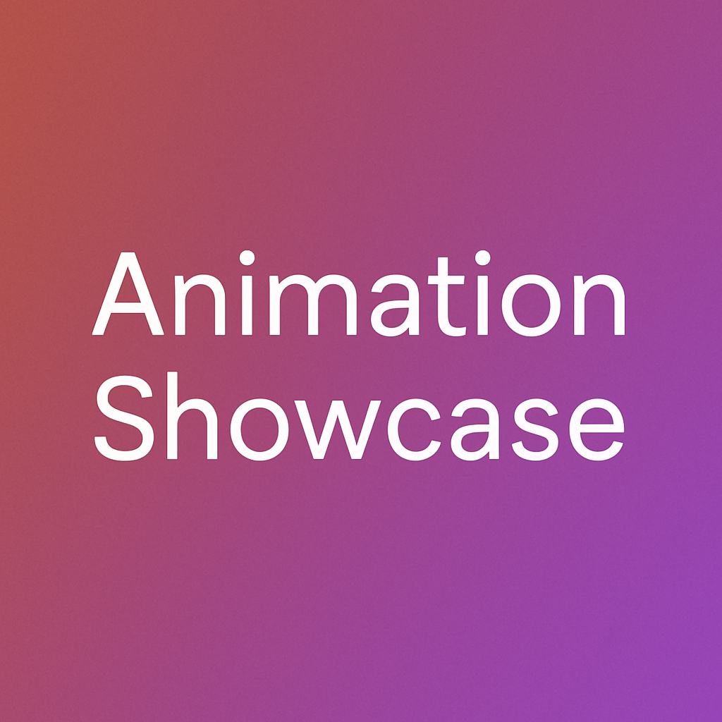 Animation showcase screenshot